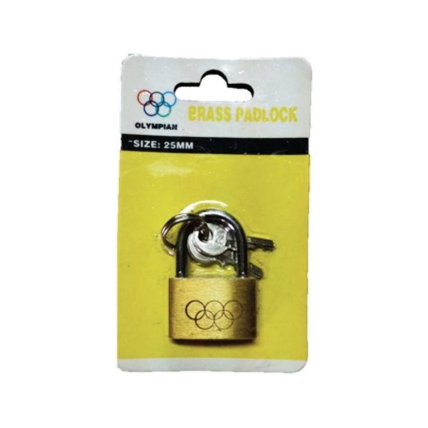 FM (Olympian) Brass Padlock 25mm, General Hardware Locks & Hinges — Southend Philippines