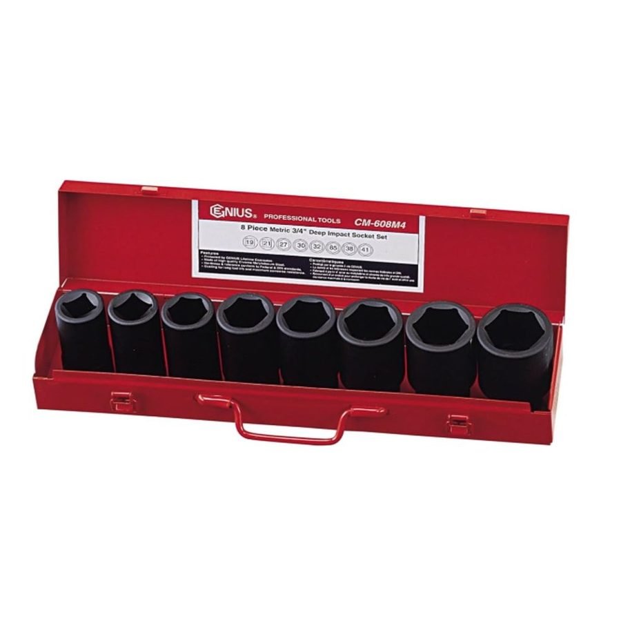 Genius CM-608M4 3/4" Drive (19-41SQ) Socket Wrench Set 8pcs, General Hardware Sockets & Ratchets — Southend Philippines