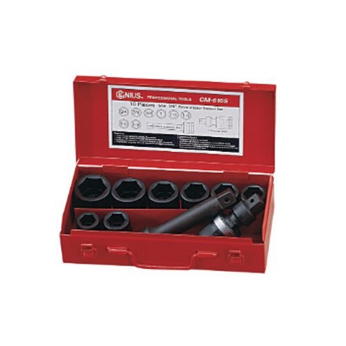 Genius CM-610S 3/4" Drive (3/4"-1-3/8") Socket Wrench Set 10pcs, General Hardware Sockets & Ratchets — Southend Philippines