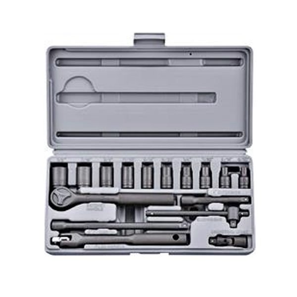 Gestar 99-007Z 1/4" Drive (5/32" - 1/2") Socket Wrench 16pcs 6pts (Zinc, General Hardware Sockets & Ratchets — Southend Phili