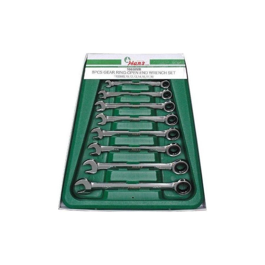Hans Hans 16658MUB 8 Pcs Combination Ratchet Box Wrench Set, General Hardware Sockets & Ratchets — Southend Philippines