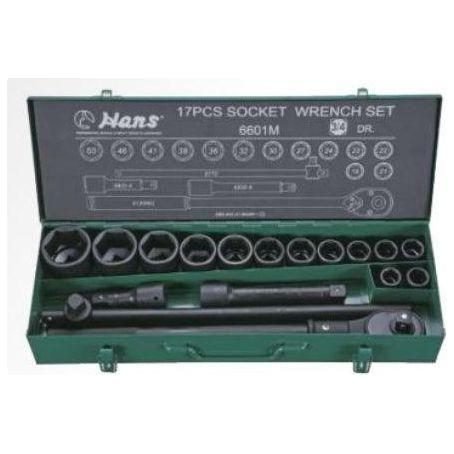 Hans Hans 6601M 3/4" Drive 17pcs Impact Socket Wrench Set 19-50mm, General Hardware Sockets & Ratchets — Southend Philippines
