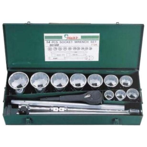 Hans Hans 8614 1" Drive 14pcs Socket Wrench Set, General Hardware Sockets & Ratchets — Southend Philippines