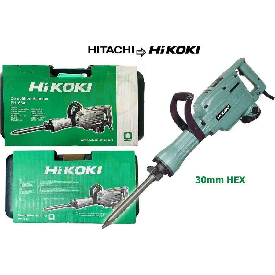 Hitachi Hitachi (Hikoki) PH65A Demolition / Jack Hammer 1240W 30mm HEX, General Hardware Hammers & Chisels — Southend Philipp