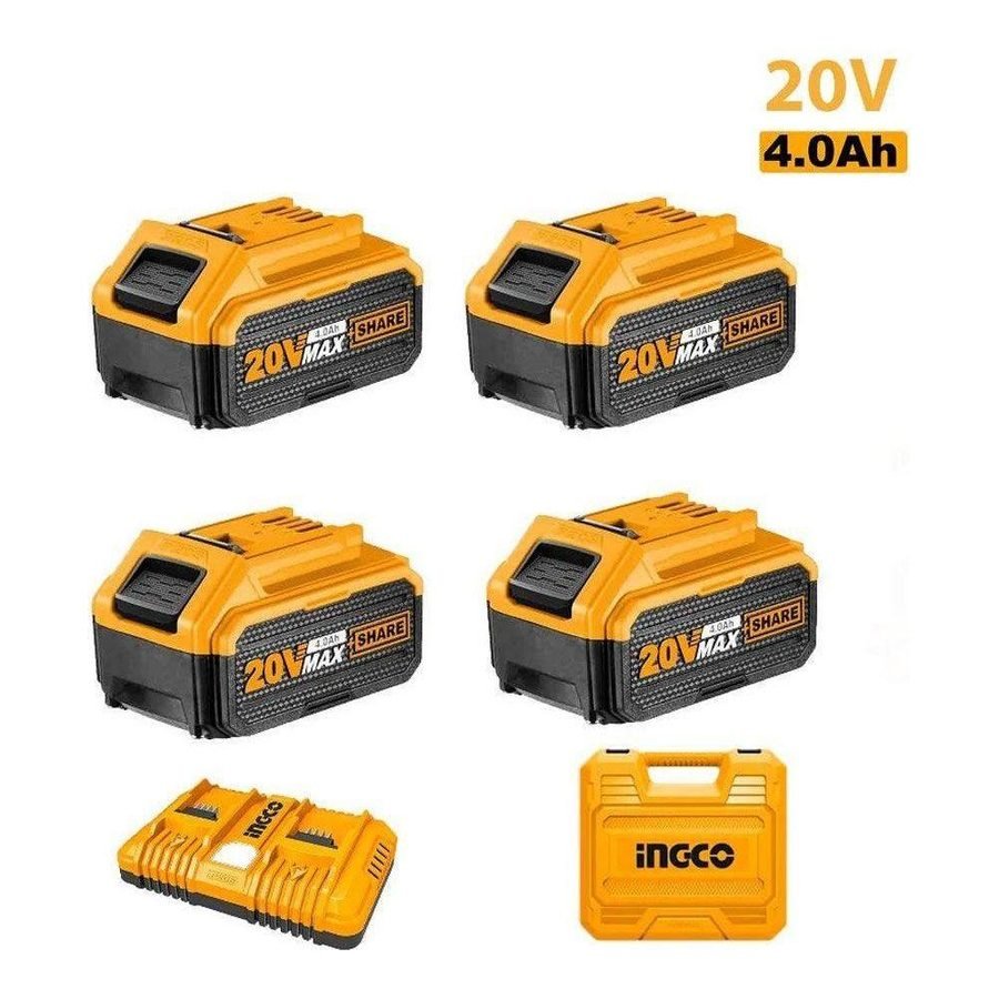 Ingco FBCLI20244 Li-Ion Battery And Charger Kit