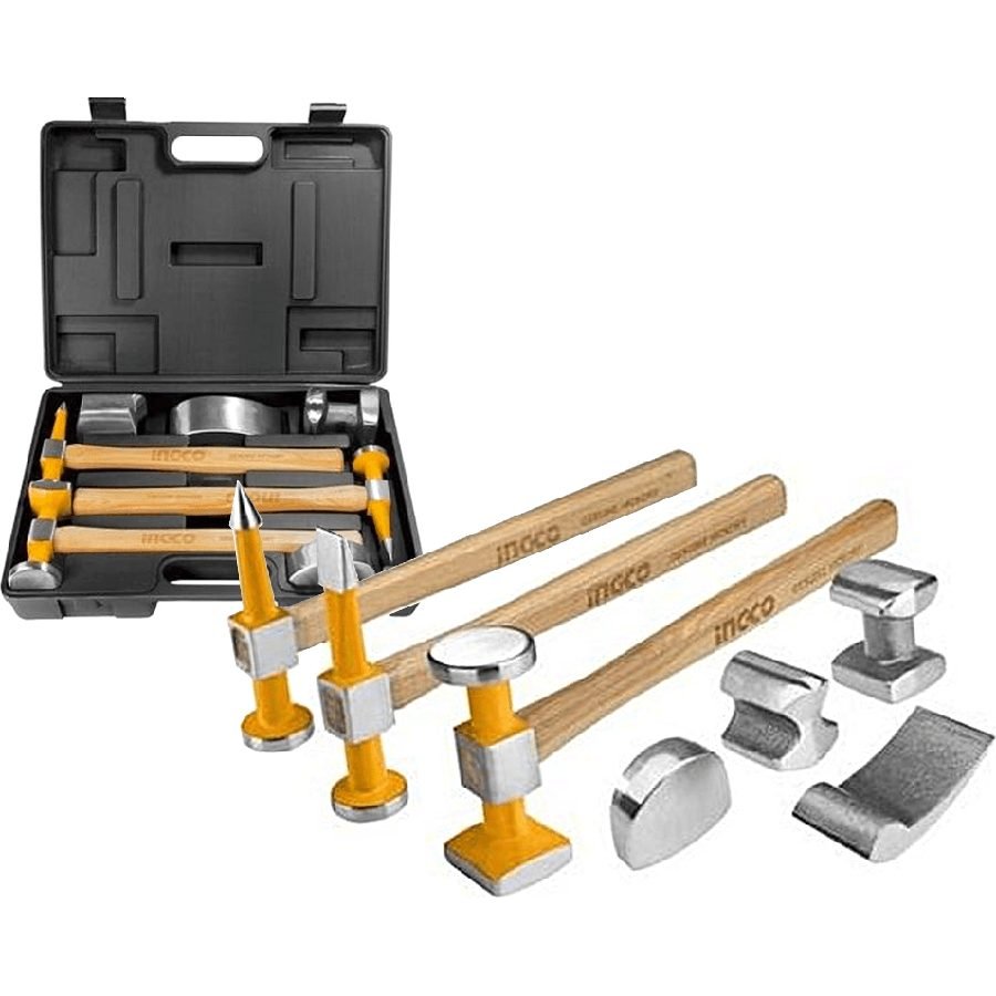 Ingco Ingco HBAFH0711 7pcs Body And Fender Hammer Set, General Hardware Hammers & Chisels — Southend Philippines