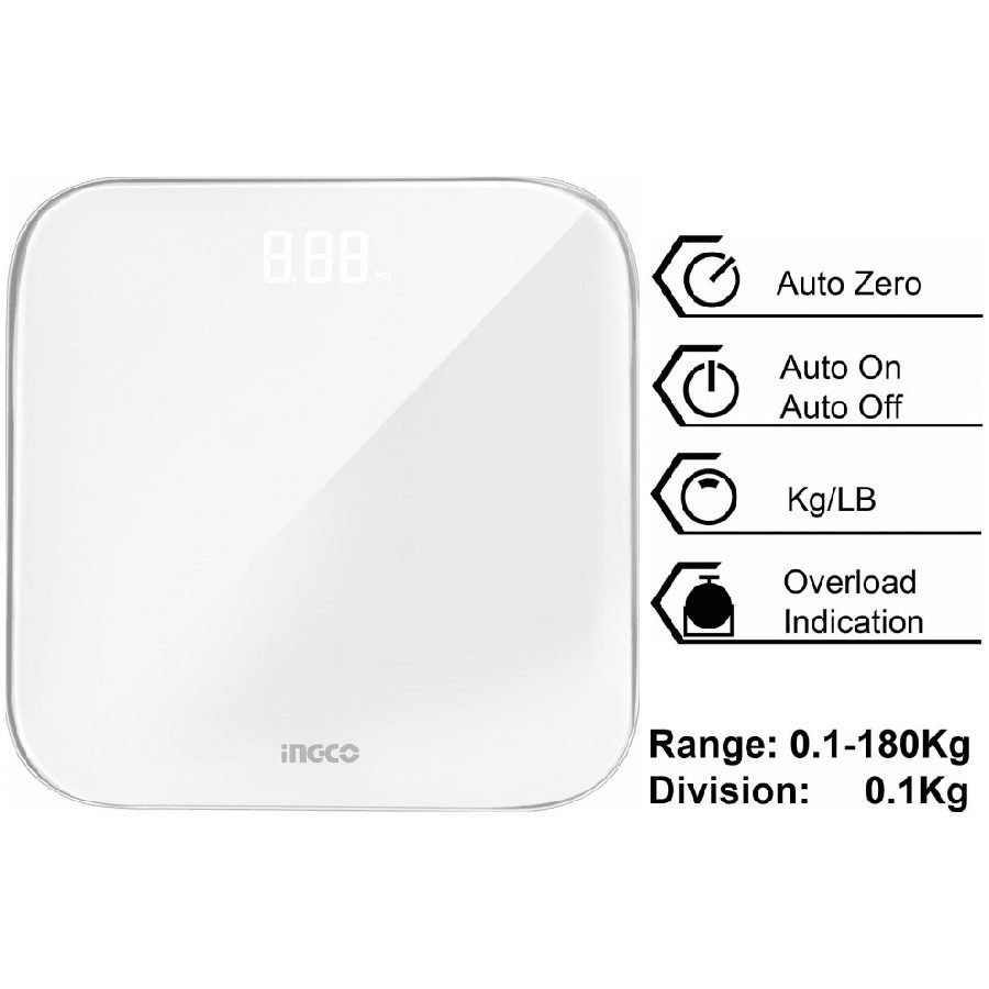 Ingco Ingco HESA41802 Body Weighing Scale 180kg, General Hardware Measuring & Layout — Southend Philippines