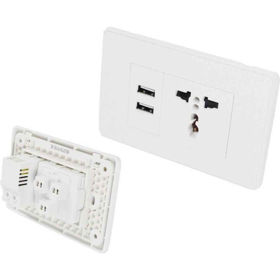 Ingco Ingco HESST181101US Universal Electric Socket 1 Gang 2 USB Ports 16A 250, General Hardware Sockets & Ratchets — Southen