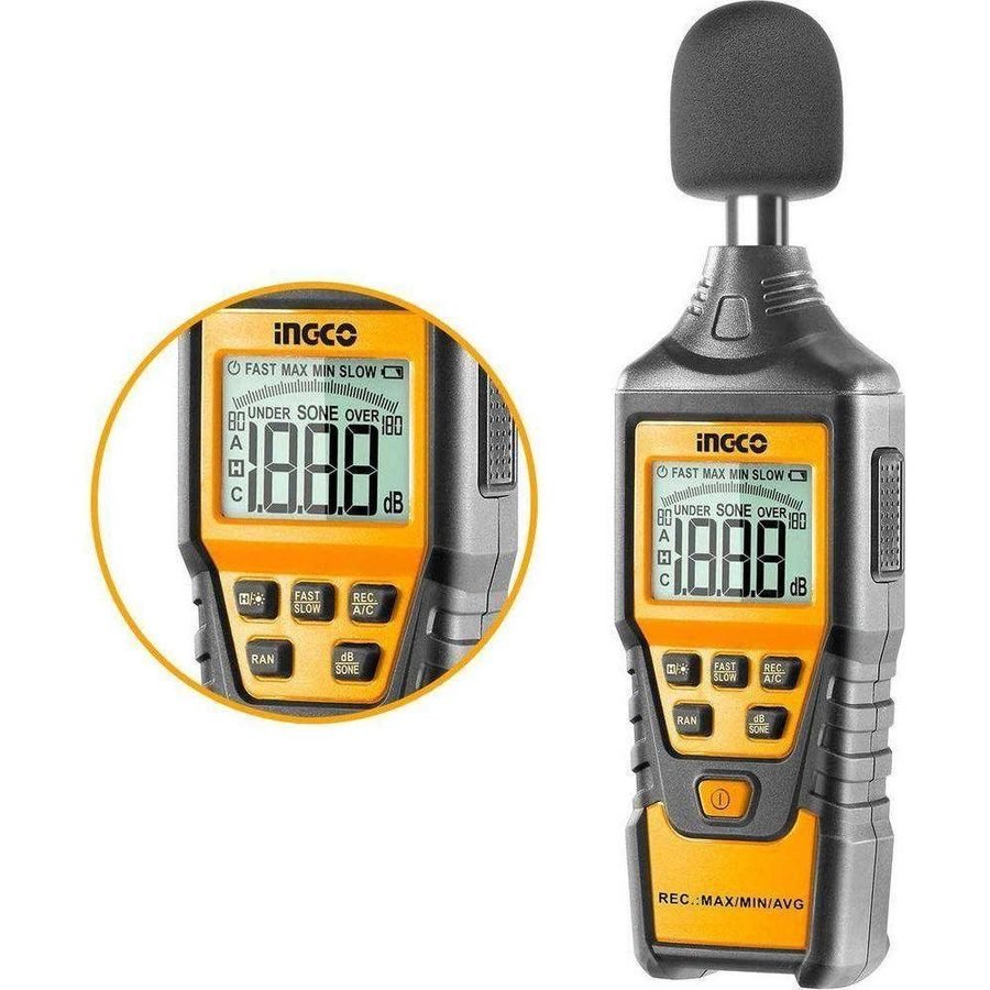 Ingco Ingco HETSL01 Digital Sound Level Meter, General Hardware Measuring & Layout — Southend Philippines