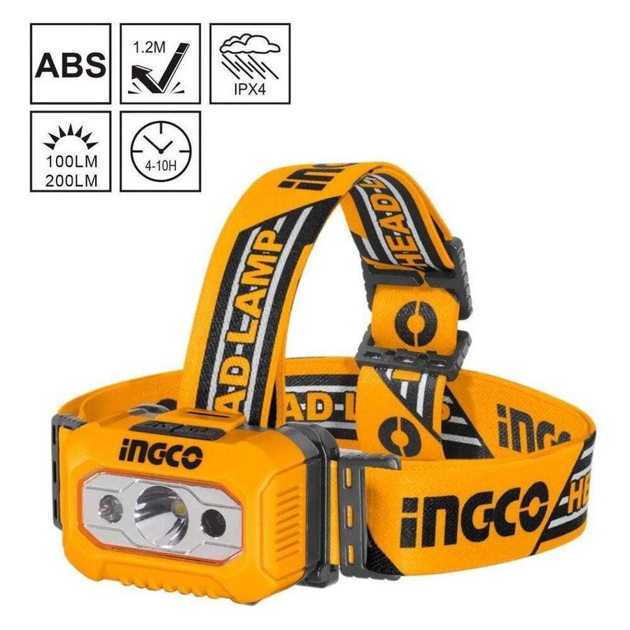 Ingco Ingco HHL013AAA8 Head Lamp / Light 200 Lumens (AAA), General Hardware — Southend Philippines