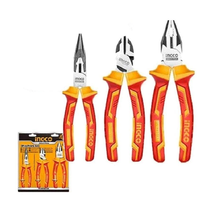 Ingco Ingco HIKPS28318 3 Pcs Insulated Plier Set, General Hardware Pliers & Cutters — Southend Philippines