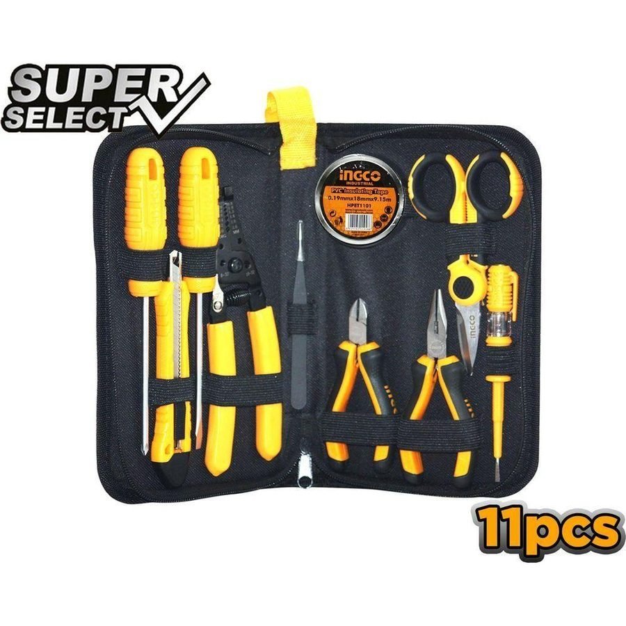 Ingco Ingco HKETS0111 11pcs Electricians Tool Kit Set (SS), General Hardware — Southend Philippines