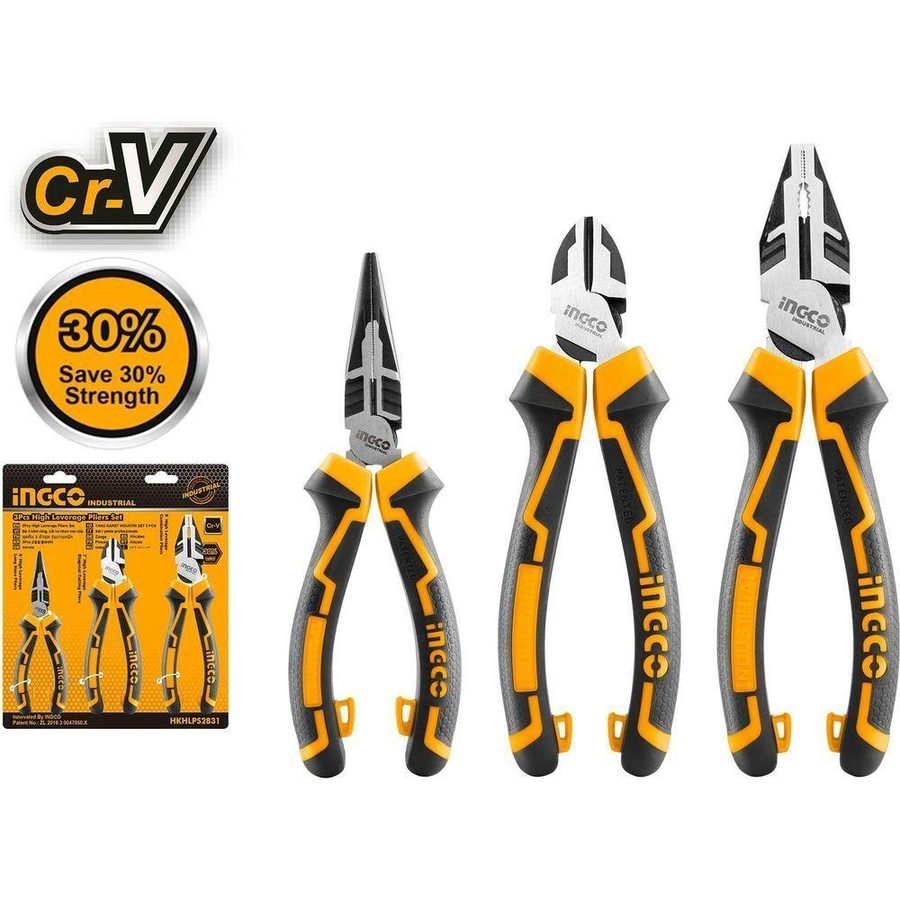 Ingco Ingco HKHLPS2831 3pcs High Leverage Pliers Set, General Hardware Pliers & Cutters — Southend Philippines