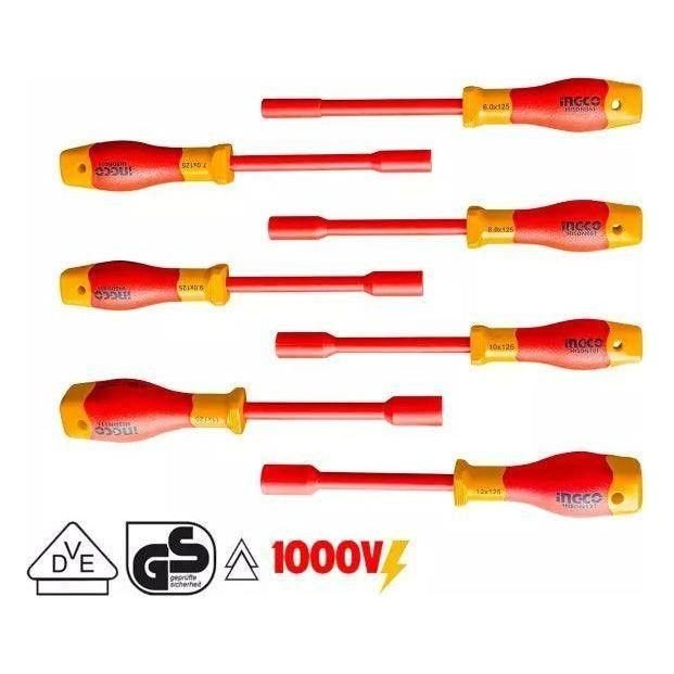 Ingco Ingco HKISD0701 7pcs Insulated Nut Screwdriver Set 1000V, General Hardware Screwdrivers — Southend Philippines