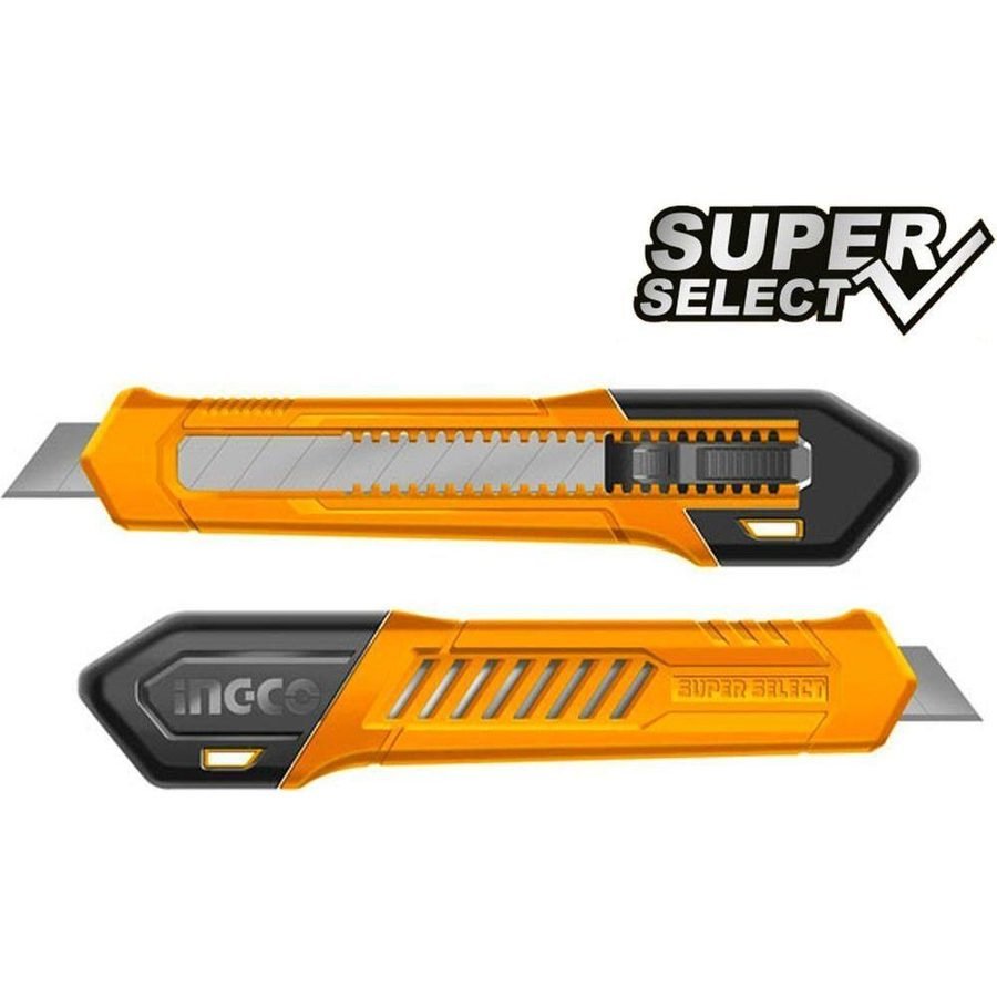 Ingco Ingco HKNS16001 18mm Snap Off Blade Cutter Knife (SS), General Hardware Knives, Scrapers & Cutters — Southend Philippin