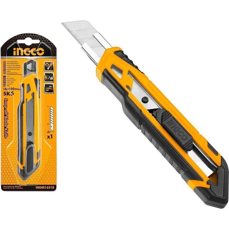 Ingco Ingco HKNS16518 Snap Off Blade Cutter Knife 18mm, General Hardware Saws & Knives — Southend Philippines