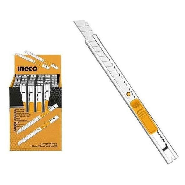 Ingco HKNS1806 Snap Off Blade Cutter Knife (Stainless Steel Body)