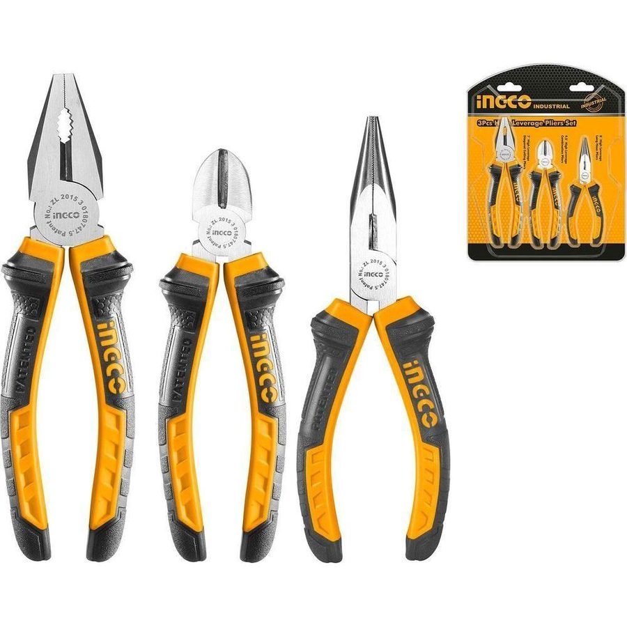 Ingco Ingco HKPS08318 3pcs Pliers Set, General Hardware Pliers & Cutters — Southend Philippines
