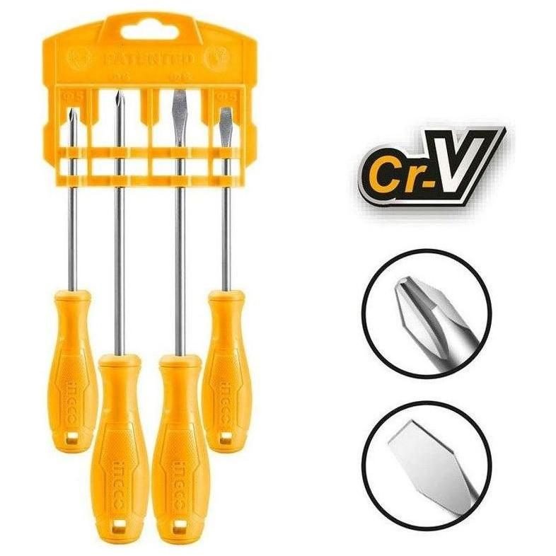 Ingco Ingco HKSD0458 4pcs Screwdriver Set, General Hardware Screwdrivers — Southend Philippines