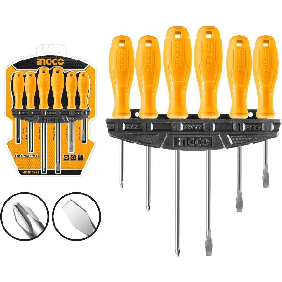 Ingco Ingco HKSD0658 6pcs Screwdriver Set, General Hardware Screwdrivers — Southend Philippines