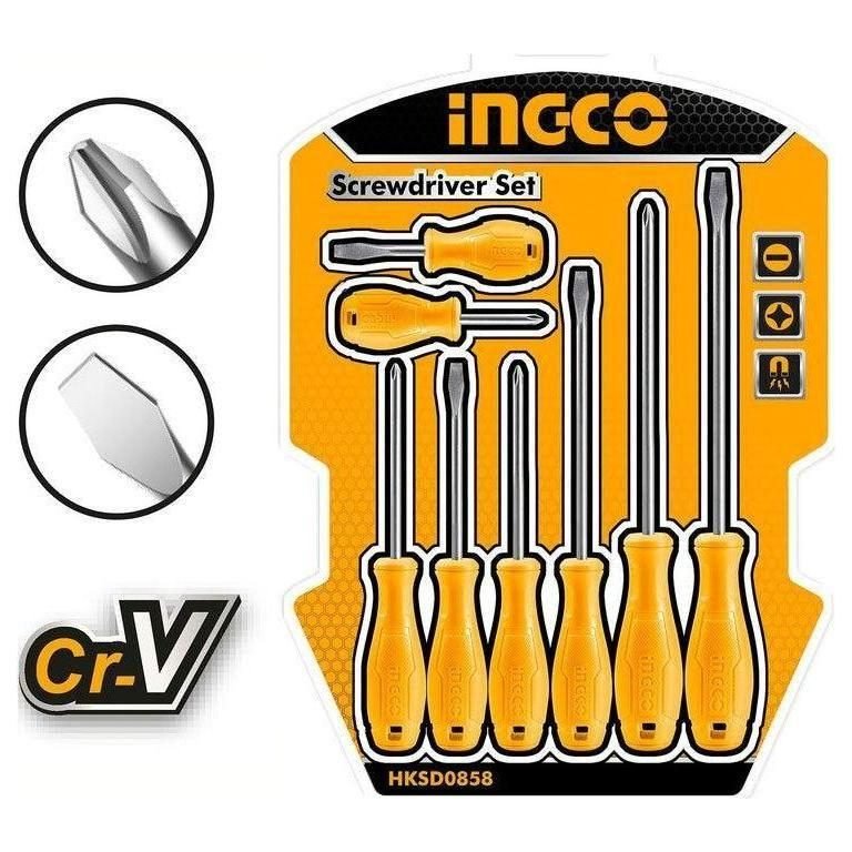 Ingco Ingco HKSD0858 8pcs Screwdriver Set, General Hardware Screwdrivers — Southend Philippines