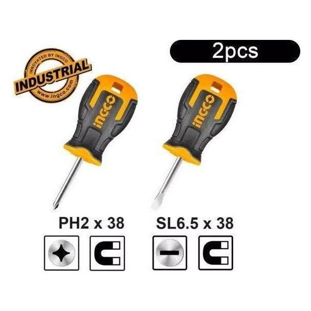 Ingco Ingco HKSDS2028 2pcs Stubby Screwdriver Set, General Hardware Screwdrivers — Southend Philippines