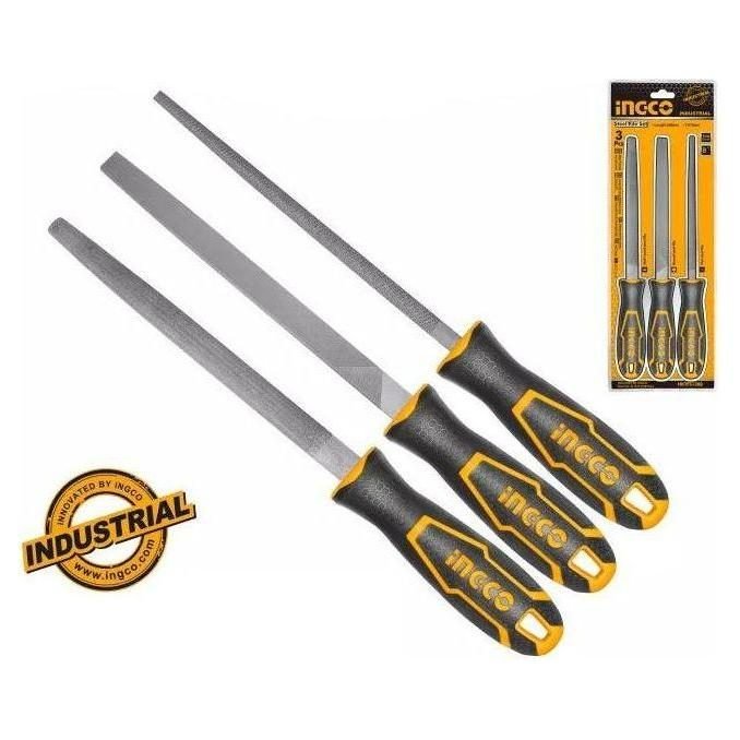 Ingco Ingco HKTFS1308 3pcs Steel File Bastard Set, General Hardware Abrasives & Files — Southend Philippines
