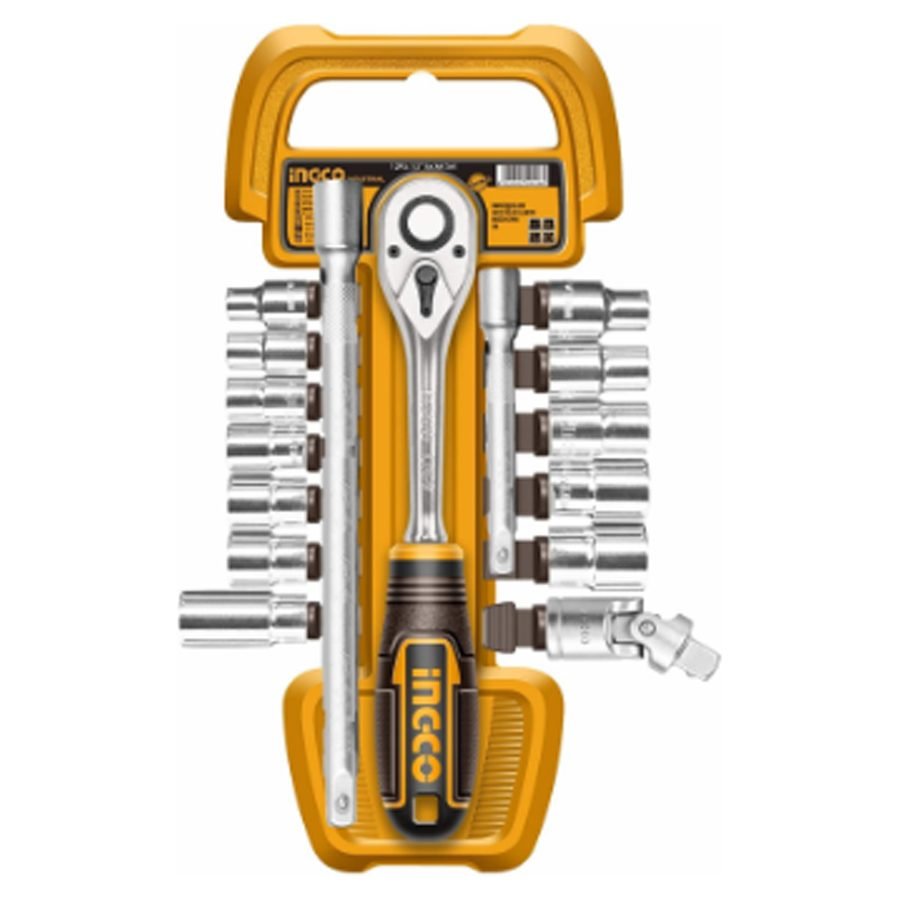 Ingco Ingco HKTS12171 DR. 1/2"Socket Set 17 Pcs, General Hardware Sockets & Ratchets — Southend Philippines