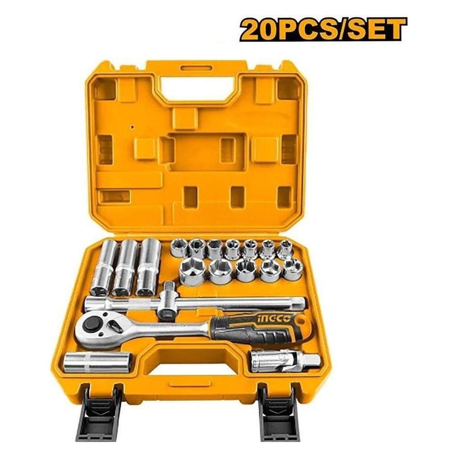 Ingco Ingco HKTS12201 1/2" Socket 20 Pcs Set, General Hardware Sockets & Ratchets — Southend Philippines
