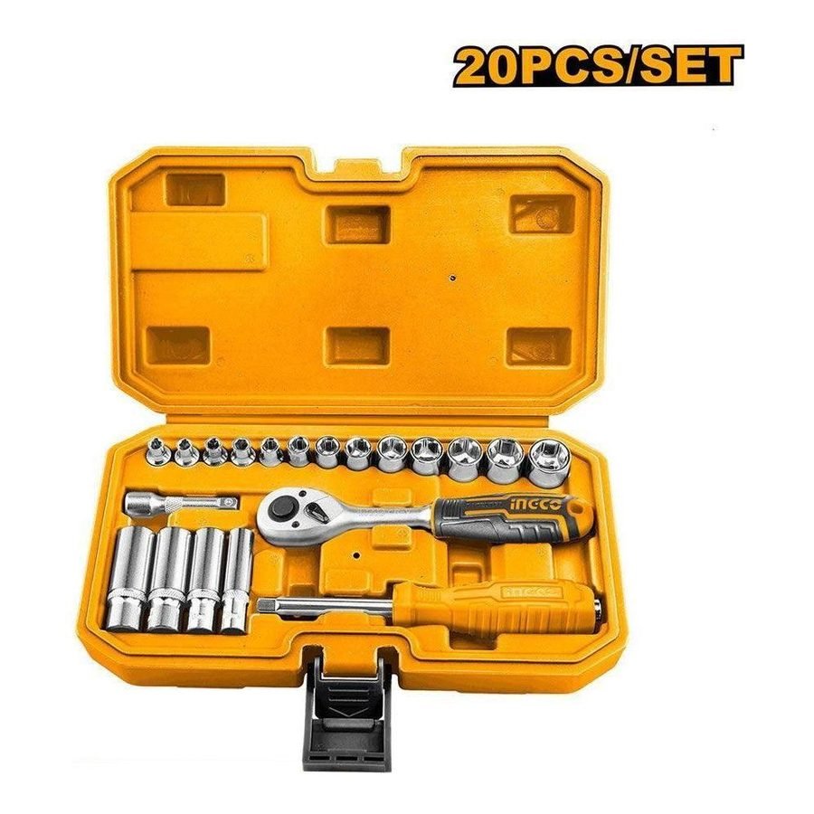 Ingco Ingco HKTS14201 1/4" Socket 20 Pcs Set, General Hardware Sockets & Ratchets — Southend Philippines