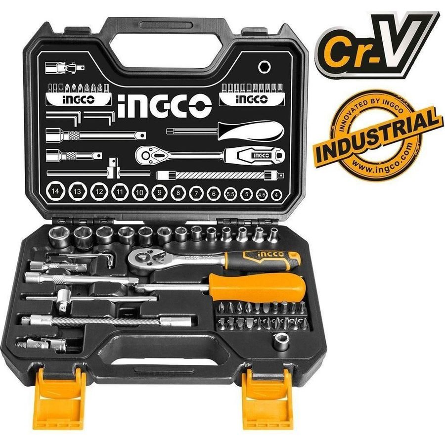 Ingco Ingco HKTS14451 45pcs Socket Wrench Set 1/4" Drive, General Hardware Sockets & Ratchets — Southend Philippines
