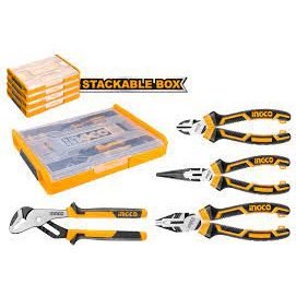 Ingco HKTV01P042 4pcs Plier Set With Case (High Leverage)