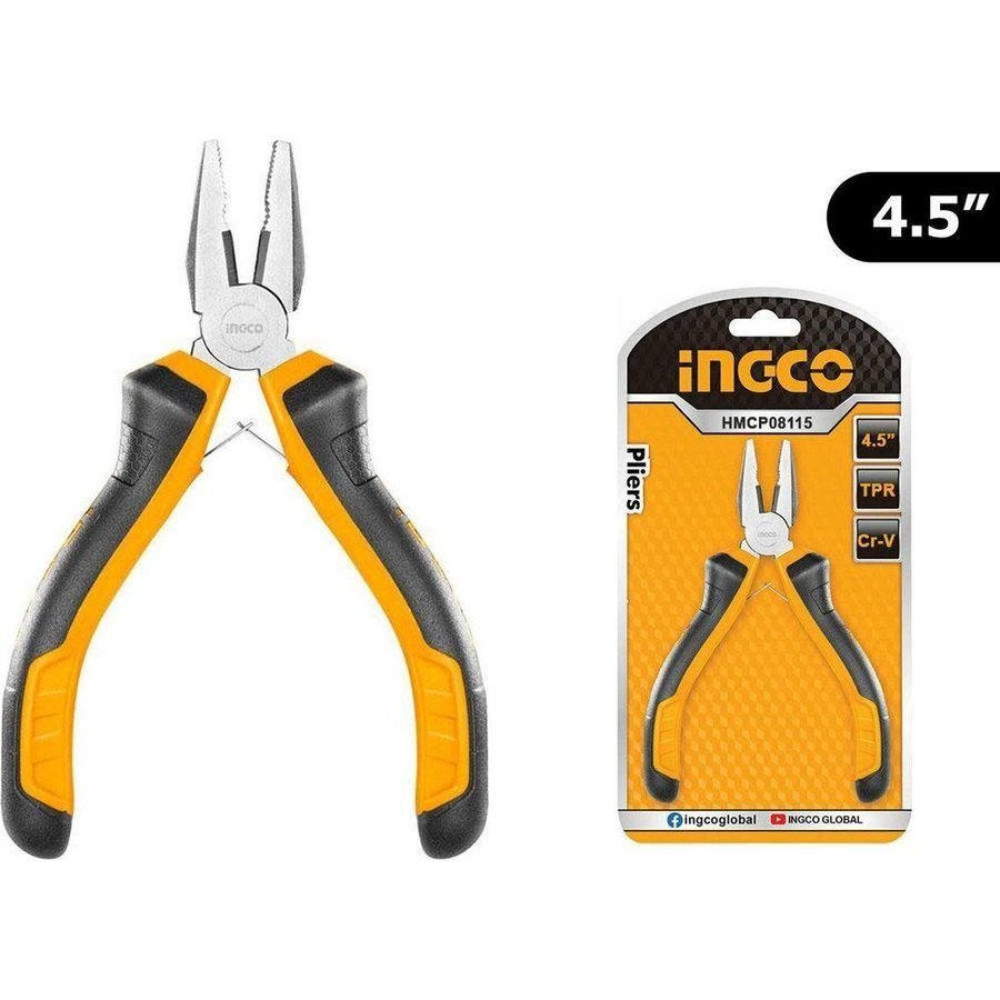 Ingco Ingco HMCP08115 Mini Combination Pliers 4.5", General Hardware Pliers & Cutters — Southend Philippines