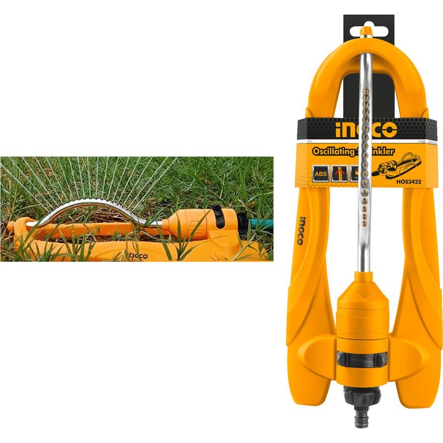 Ingco HOS3422 Oscillating Garden Lawn Sprinkler / Watering Equipment