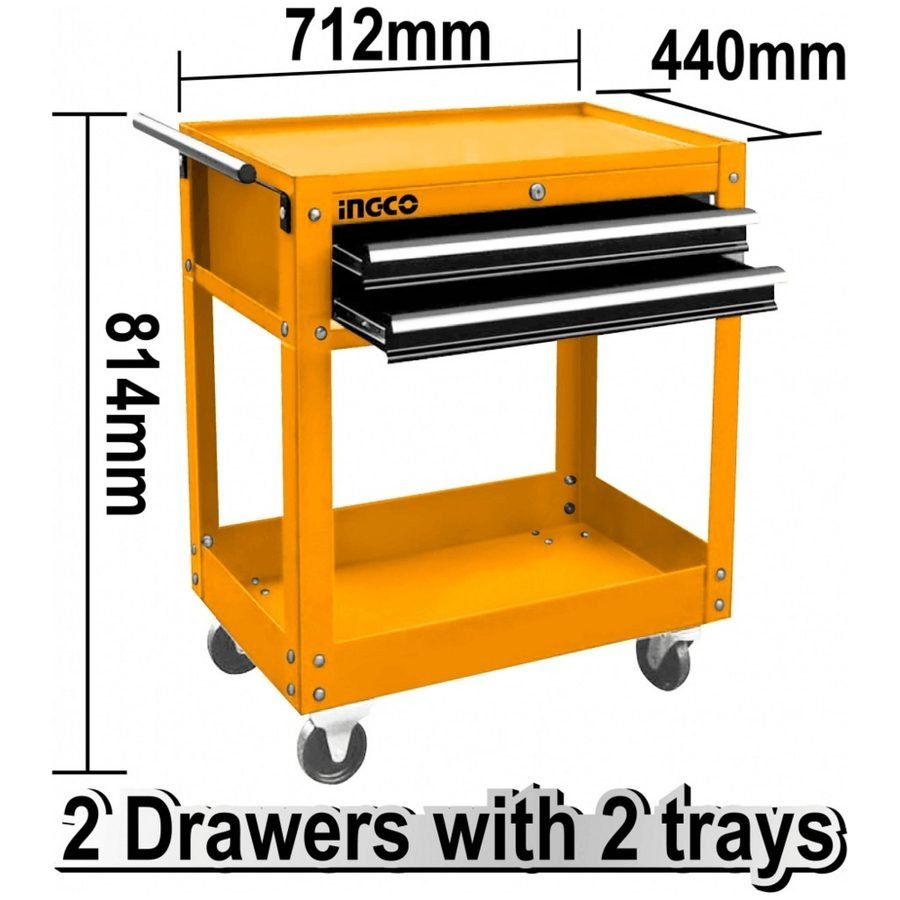 Ingco Ingco HPTCT021 Tool Cart (2 Drawer With 2 Trays), General Hardware Tool Storage — Southend Philippines