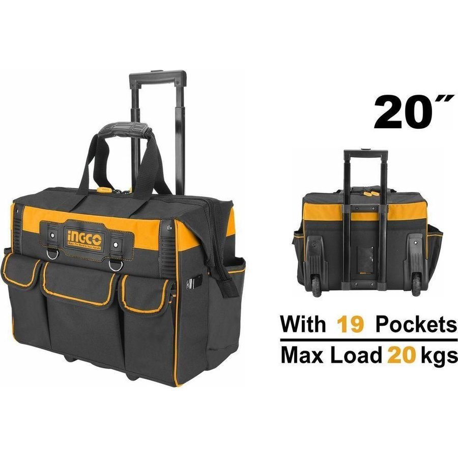 Ingco Ingco HRRTB2002 Rolling Rigid Tool Bag 20", General Hardware Tool Storage — Southend Philippines