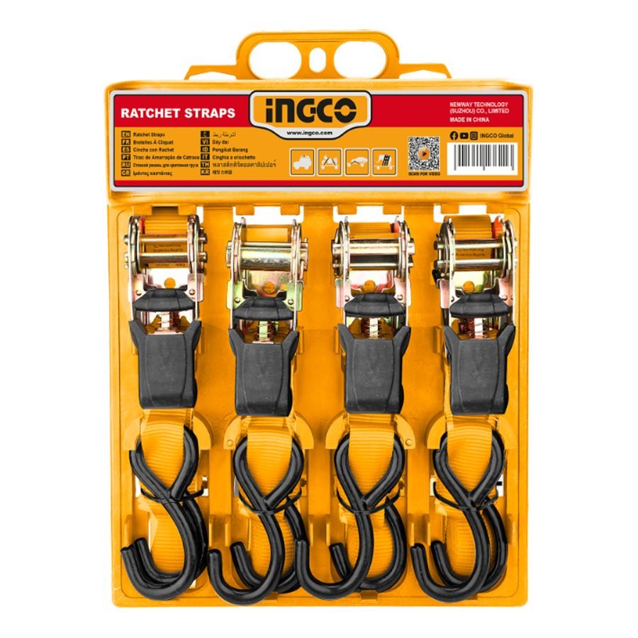 Ingco HRSP065607 Rachet Strap With Hook 0.65Tx6M