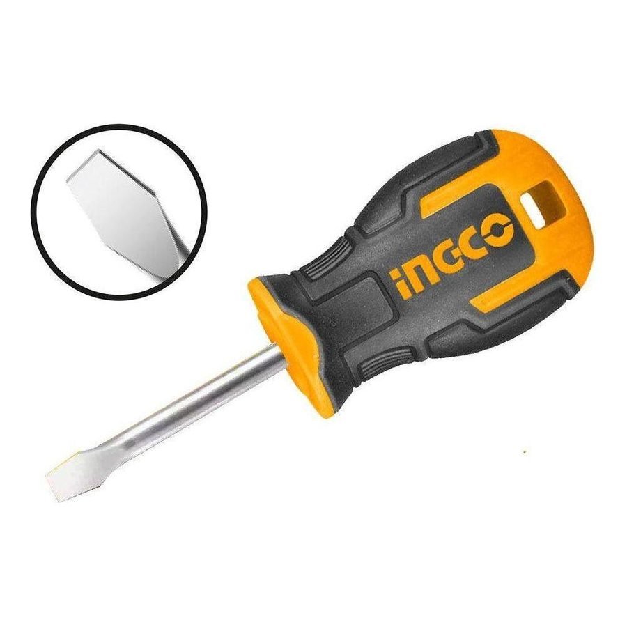 Ingco Ingco HS686038 Flat Stubby Screwdriver (Slotted), General Hardware Screwdrivers — Southend Philippines