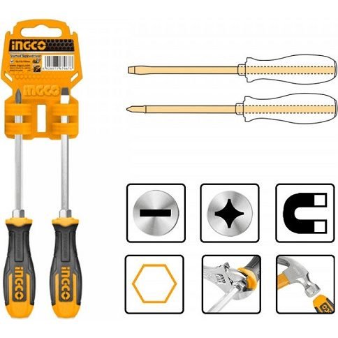 Ingco Ingco HSGT680208 2pcs Go Through Screwdriver Set, General Hardware Screwdrivers — Southend Philippines