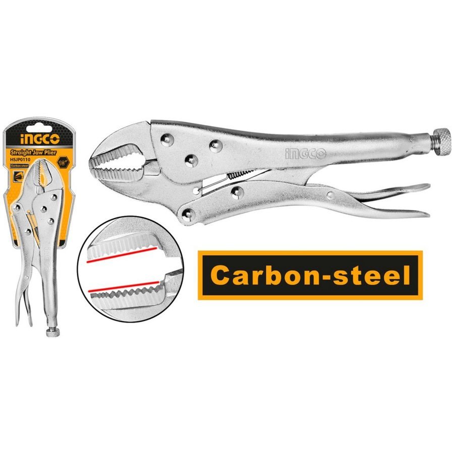 Ingco Ingco HSJP0110 Straight Jaw Vise Grip Plier 10", General Hardware Pliers & Cutters — Southend Philippines