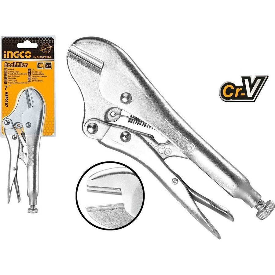 Ingco Ingco HSP0107 Vise Grip Seal Pliers 7", General Hardware Pliers & Cutters — Southend Philippines