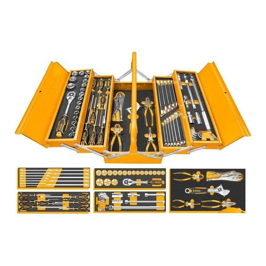 Ingco Ingco HTCS15591 Tool Chest / Metal Tool Box Set With 59pcs Hand Tools Se, General Hardware Tool Storage — Southend Phil