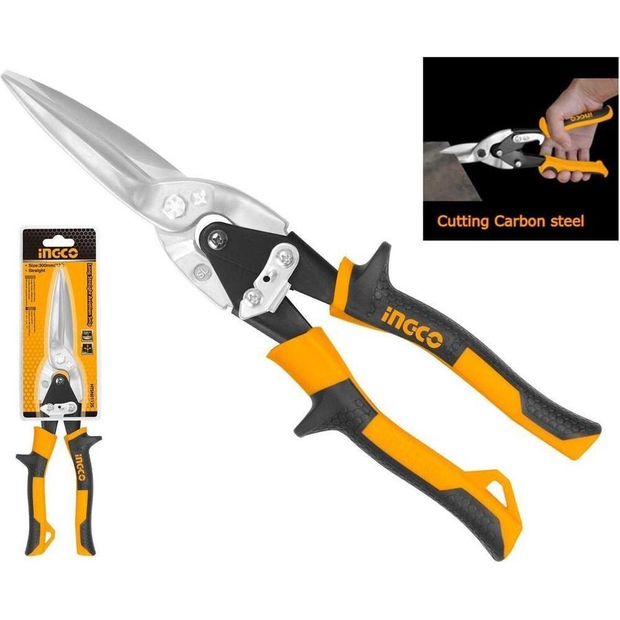 Ingco Ingco HTSN0112S Long Straight Aviation Snip 12", General Hardware Pliers & Cutters — Southend Philippines