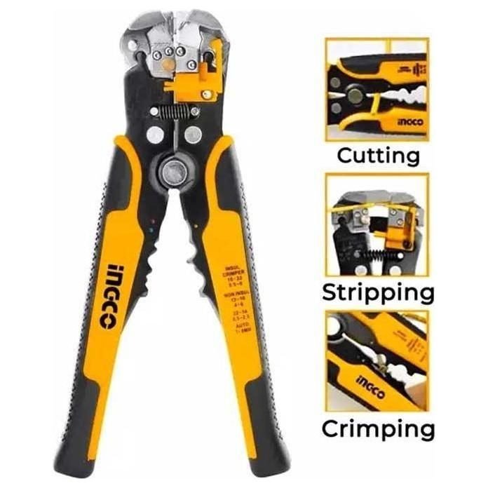 Ingco Ingco HWSP102418 3in1 Automatic Wire Stripper, General Hardware Electricians' Tools — Southend Philippines