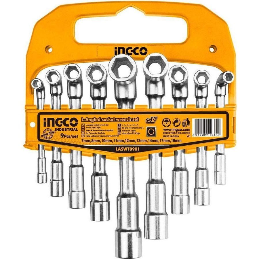 Ingco Ingco LASWT0901 9pcs L-Angle Socket Wrench Set, General Hardware Sockets & Ratchets — Southend Philippines