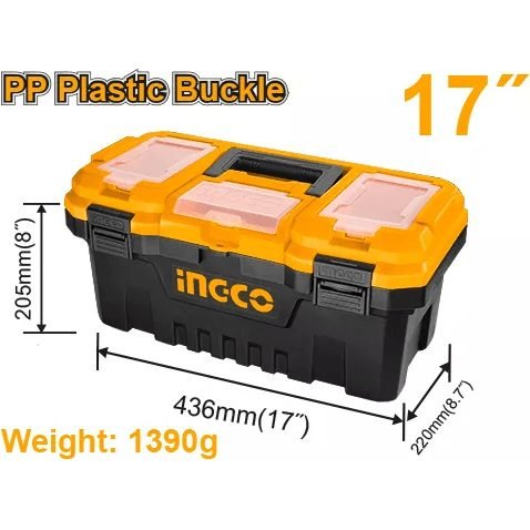 Ingco Ingco PBX1701 Plastic Tool Box 17", General Hardware Tool Storage & Sets — Southend Philippines