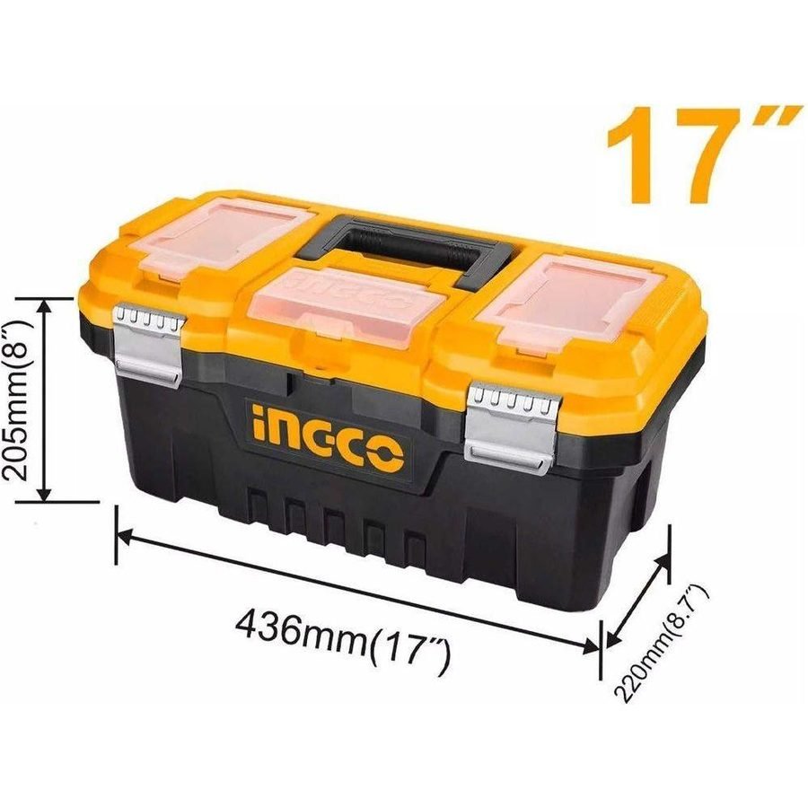 Ingco Ingco PBX1702 Plastic Tool Box 17", General Hardware Tool Storage — Southend Philippines