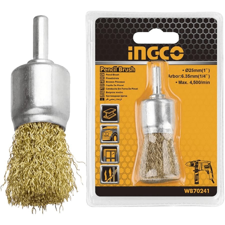 Ingco Ingco WB70241 Pencil End Wire Brush 25mm, General Hardware Brushes & Cleaning — Southend Philippines