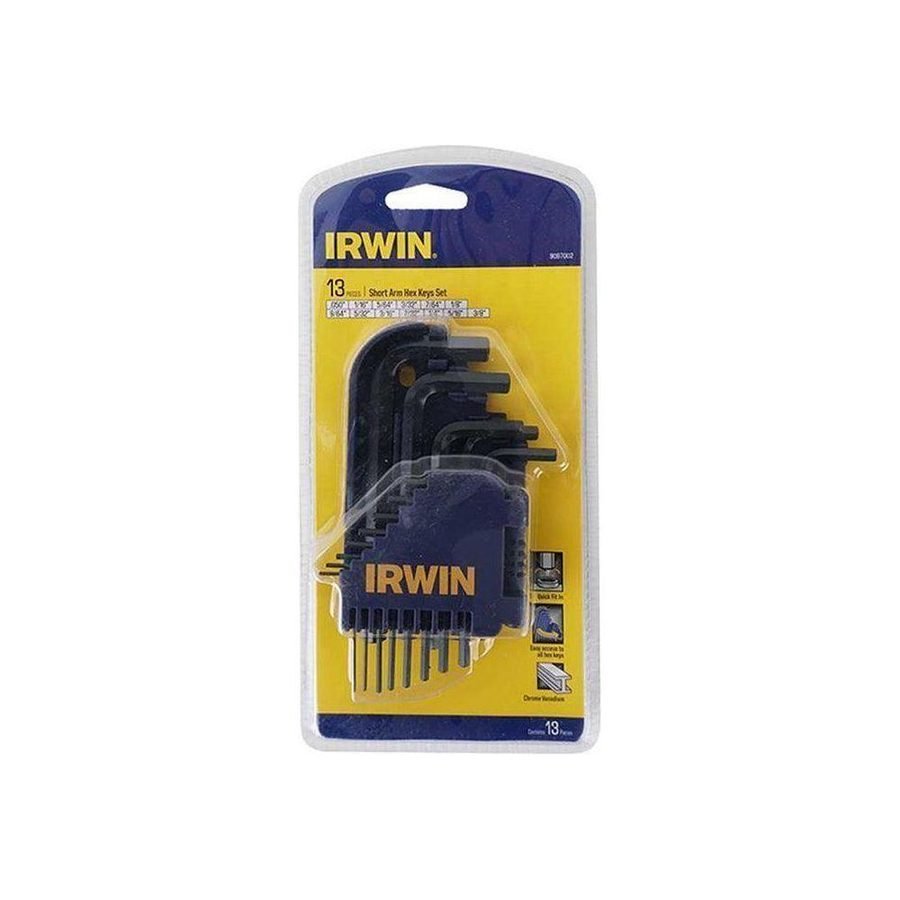 Irwin Irwin T9097002 Hexagonal Allen Wrench Set 13pcs [Short] (Inch), General Hardware Sockets & Ratchets — Southend Philippi