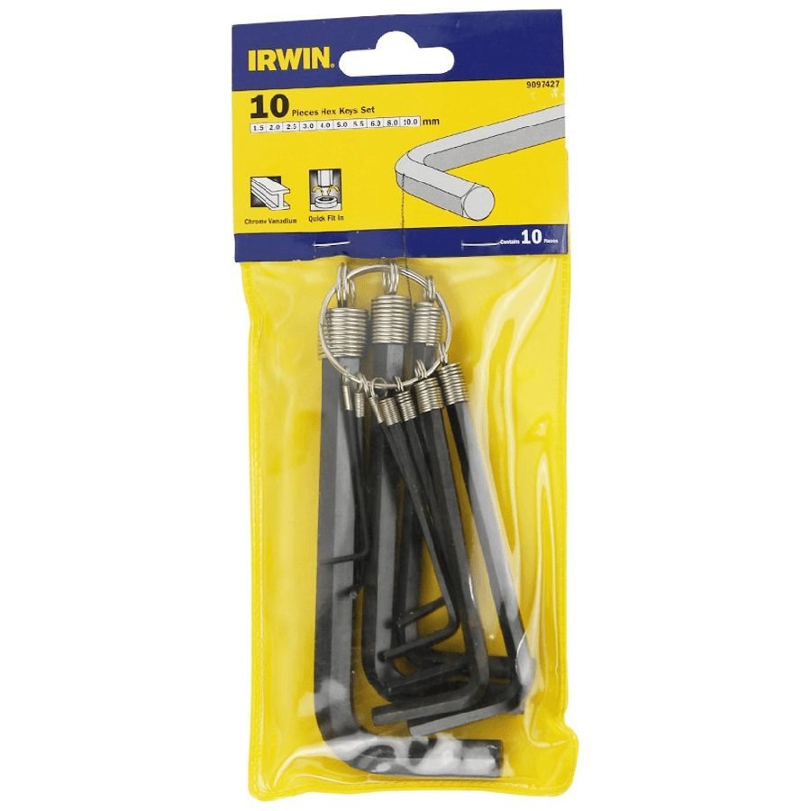 Irwin T9097427 Hexagonal Allen Wrench Set 10pcs (Metric)